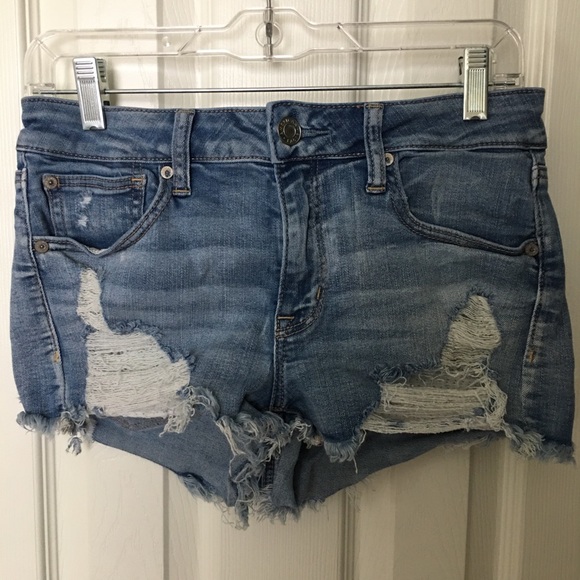 American Eagle Outfitters Pants - American Eagle Destroyed Jean Shortie Size 8